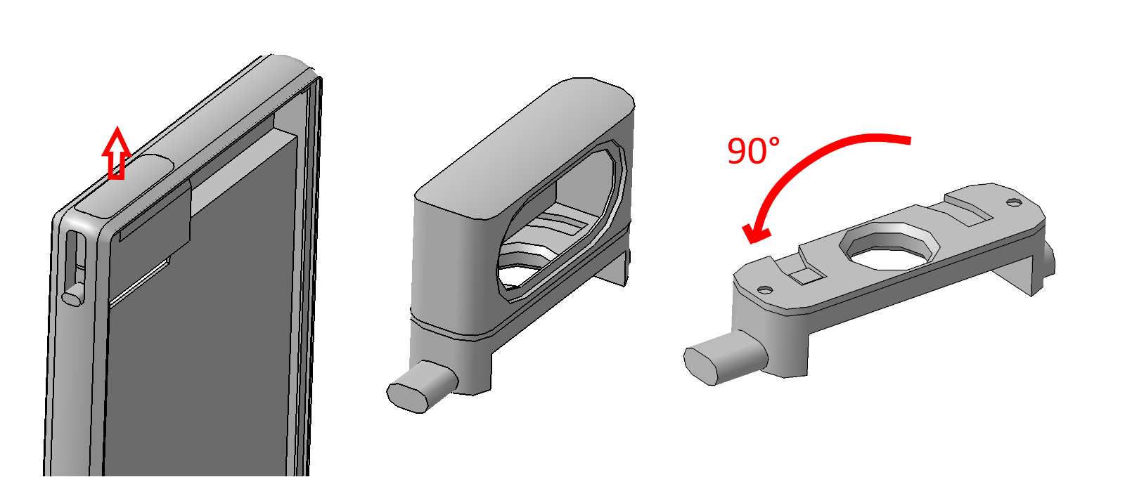 Camera module sliding up