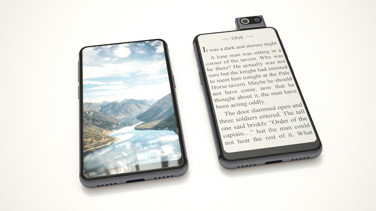 Dual screen smartphone with eink and a small handy size : One Device